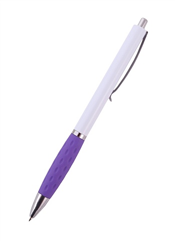 Ручка шариковая автоматическая, ScriNova WANG Фиолетово-белый корпус, синие чернила, 0,4мм ручка шариковая автоматическая attache selection motion фиолетовая толщина линии 0 5 мм 1098086