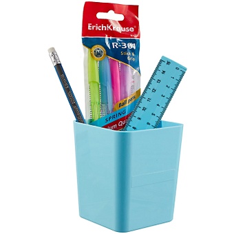Набор настольный Base (4ручки, карандаш, линейка), Pastel, голубой набор настольный forte 4ручки карандаш линейка pastel белый с розовой вставкой