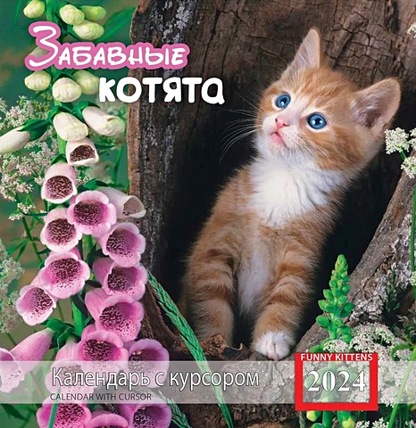 Календарь 2024г 200*200 Забавные котята настенный, на скрепке, с курсором календарь настенный на 2023 год год кота забавные котята