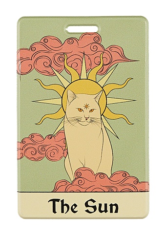 Чехол для карточек вертикальный Кот Таро (белый) (ДК2023-437)