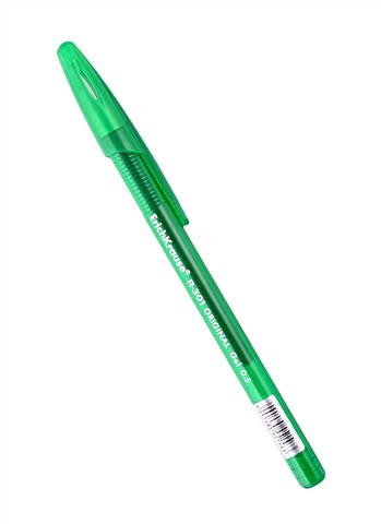 Ручка гелевая зеленая R-301 Original Gel Stick 0,5мм, ErichKrause ручки гелевые синие 04шт r 301 original gel stick 0 5мм подвес erichkrause
