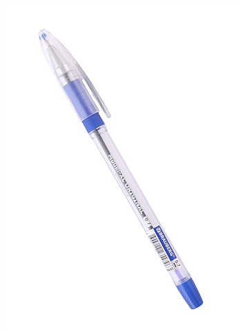 Ручка шариковая синяя X-Writer с грипом, пишущий узел 0,7мм, линия письма 0,35мм, BRAUBERG ручка шариковая brauberg line красная корпус прозрачный узел 1 мм линия письма 0 5 мм 141341 141341