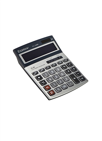 цена Калькулятор 12 разрядный настольный, акрил.клавиши, металл.панель, к/к с подвесом, Comix