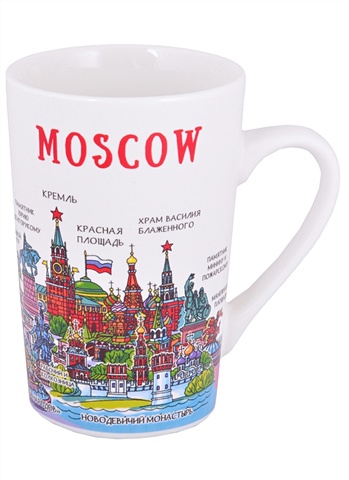 Кружка Москва Пиктограмма 350мл фарфор матовая цветн.рисунок