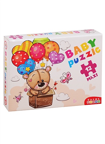 Baby Puzzle maxi Мишка и воздушные шары, 12 деталей дрофа baby puzzle мишка и воздушные шары арт 3844