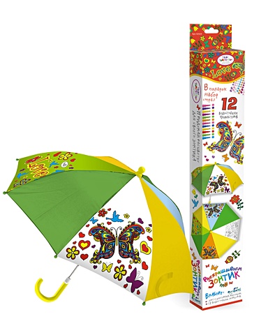 Чудо-Творчество. Зонтик для раскрашивания. Цветы. с самокл. украш. арт. 02325 пороро зонтик для раскрашивания арт 02324