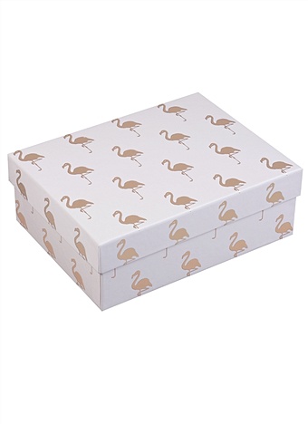 Коробка подарочная Gold flamingo