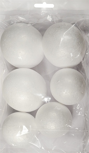 Набор пенопластовых шаров, 6 шт набор шаров maxijoy кирпичный 80мм 3шт пенопласт бирюзовый