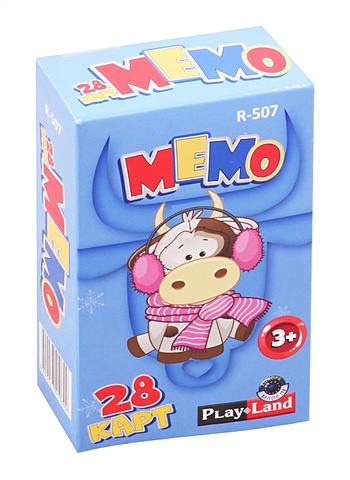 Карточная игра МЕМО. Коровка, 3+ игра карточная плэйленд мемо животные