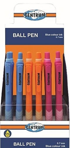 Ручка шариковая Centrum LINE чернила на масляной основе, 0,7мм, синяя 88048 ручка шариковая mazari torino 0 7 мм синяя резиновый упор на масляной основе