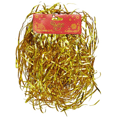 цена Новогодний дождик золото, 9 х 200 см