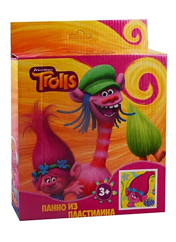 Панно из пластилина Тролли (пластилин-10цв, стека пластиковая, картинка Тролли) 12 шт набор фигурок из мультфильма тролли trolls