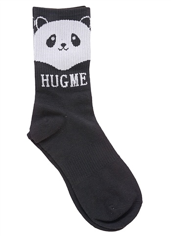 Носки Hello Socks Панда Hug me (черные) (36-39) (текстиль) сумка кавайный кактус с надписью hug me бежевый