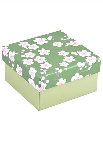 Коробка подарочная Розовые цветы 11*11*6,5см, картон цена и фото