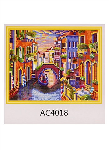 Алмазная мозаика на подрамнике Венецианский канал, 40 х 50 см мозаика алмазная кокос пейзаж парижа холст на подрамнике 50 х 65 см
