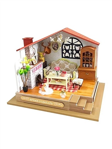 Сборная модель Румбокс MiniHouse Дом в стиле шале конструктор интерьер в миниатюре эколофт