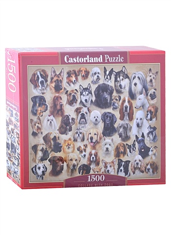 пазлы 200 породы собак коллаж Пазл CastorLand Породы собак, коллаж, 1500 деталей