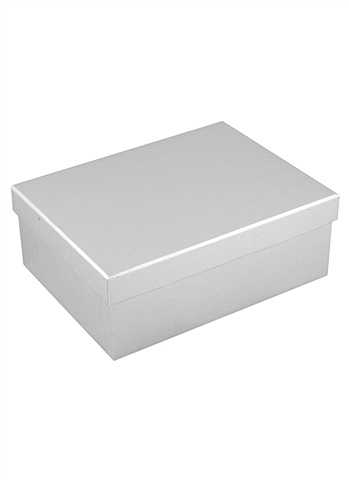 цена Коробка подарочная Металлик серый 18,5*24*9см, картон