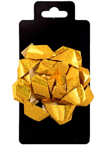 Набор для упаковки Голография золотой, бант (9см) набор для упаковки 2 кокона 6 бантов золотой красный подвес