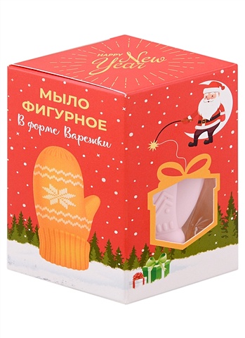 Новогоднее мыло в подарочной коробочке с Дедом Морозом Варежка (60 г) (ZT06038232) цена и фото