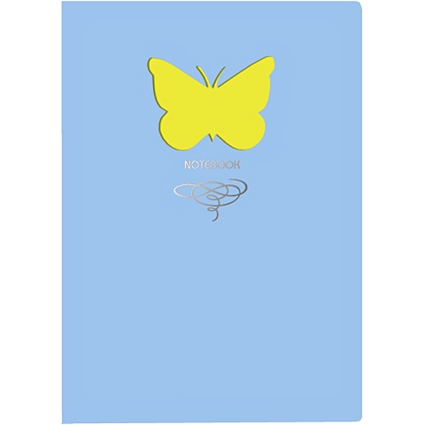 Книга для записей Butterfly, А5, 80 листов, голубой