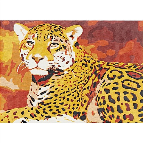 Холст с красками по номерам Царственный леопард, 22 х 30 см холст с красками по номерам 22х30 см цветной леопард арт hs307