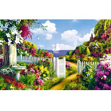 Пейзаж. Цветущий сад ПАЗЛЫ СТАНДАРТ-ПЭК пейзаж чудесный домик пазлы стандарт пэк