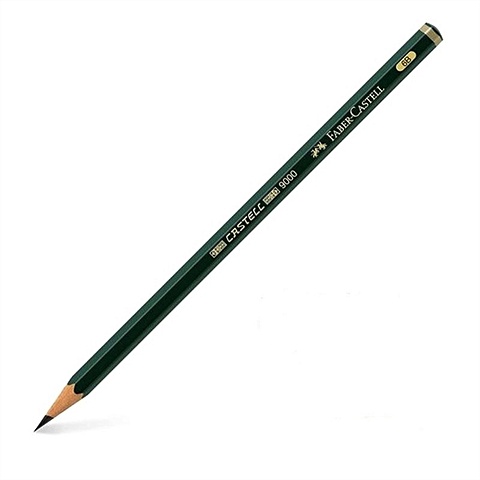 Чернографитный карандаш Castell 9000, твердость 6B, в картонной коробке, 12 шт цена и фото