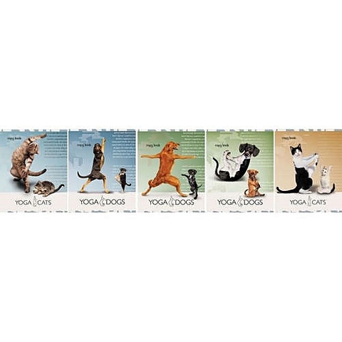 Тетрадь 60л. А5 клетка Полиграф Принт Серия Yoga Dogs/Cats выб. лак в асс. ЕАС-YD34/5