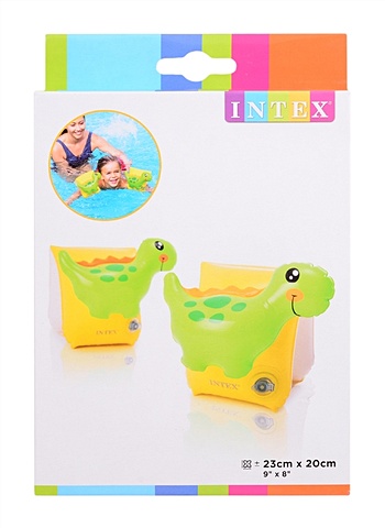 Нарукавники для плавания Динозавр INTEX (23 x 20 см) круги и нарукавники для плавания happy baby нарукавники для плавания 121015