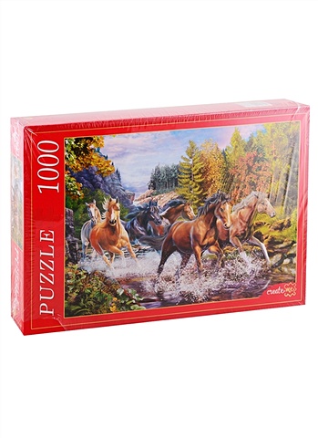 Пазл «Табун лошадей в горах», 1000 деталей пазл табун лошадей в горах 1000 деталей