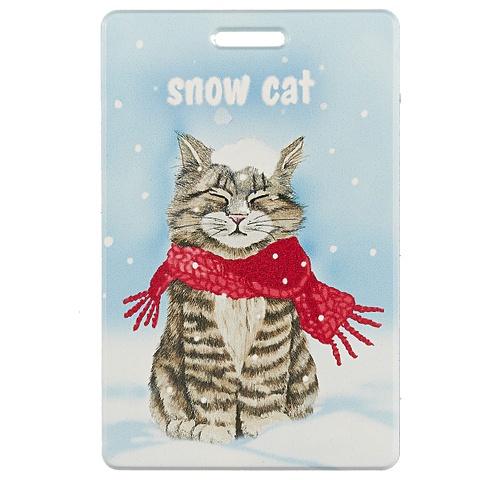 Чехол для карточек «Snow cat»