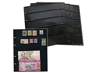 Комплект листов двухсторонний для марок и бон 200*250 мм на 5 ячеек, 5 штук 10-643-0031962