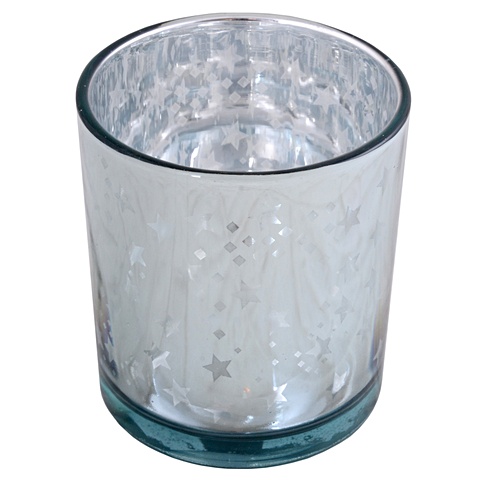 Подсвечник Звездочки (серебро) (стекло) (8х7) цена и фото
