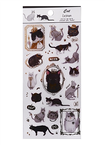 Наклейки бумажные Cat queen бумажные наклейки для ежедневников meshu right cat 77 наклеек 12 х 21 см