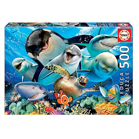 Пазл 500 деталей Подводное селфи селфи зоопарк пазл из 500 деталей
