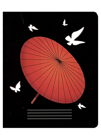 цена Тетрадь 48л кл. Аниме. Японский зонтик и бабочки мел.картон