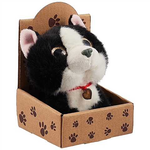 Котик черный в крафт коробке котик толстяк рыжий в крафт коробке