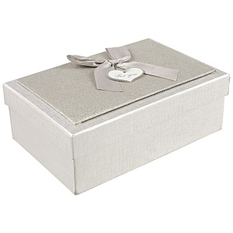 Подарочная коробка «Металлик серебро», большая