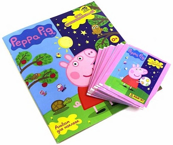 PANINI Peppa pig Игра противоположностей 115 наклеек+25 карточек+альбом