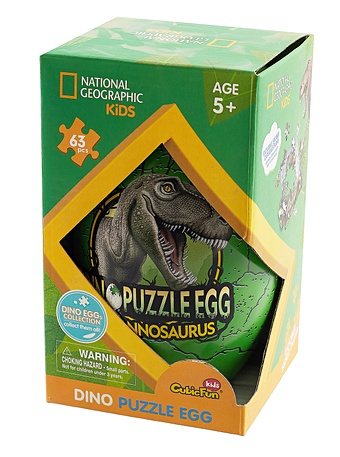 Пазл в яйце Тираннозавр, 63 детали пазлы cubicfun пазл в яйце стегозавр 63 детали