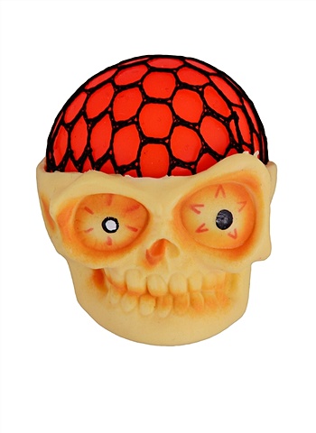 Игрушка-Прикол Череп с мозгами со слизью внутри игрушка прикол череп черный со слизью внутри