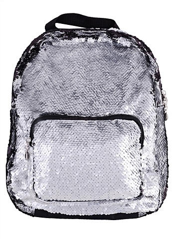 Рюкзак молодежный Пайетки. Серый/черный цена и фото