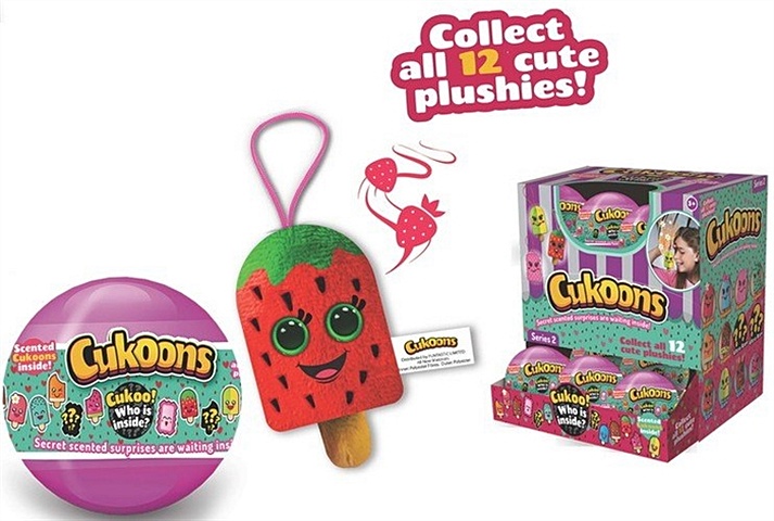 Игрушка, Десерты Cukoons (мягконабивная), 7см в пластмассовом шаре SP0007 kidsbox для малышей десерт с подарком 20г конфитрейд