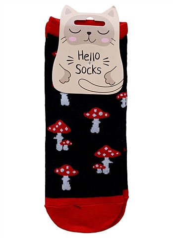 Носки Hello Socks Мухоморы (36-39) (текстиль) носки hello socks зайчики 36 39 текстиль 12 31672 r1