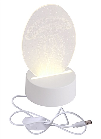Светильник LED 3D Медуза (19х11) (ПВХ бокс) светильник led сова пвх бокс 12х12 12 7361 ow12