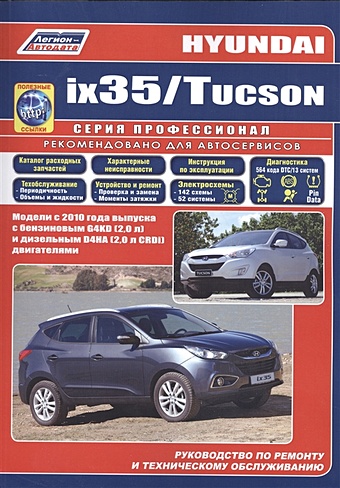 Hyundai ix35 / Tucson. Модели c 2010 года выпуска с бензиновым G4KD (2,0 л.) и дизельным D4HA (2,0 л. CRDi) двигателями. Руководство по ремонту и техническому обслуживанию (+ полезные ссылки) датчик tpms 52933 3m000 для hyundai centennial genesis equus ix35 tucson kia sportage система контроля давления в шинах mohas 4 шт