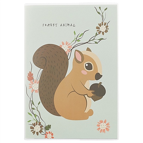 Тетрадь для записей «Forest animals», 64 листа, А5 обложки для тетрадей с рисунком забавные зверята 3шт