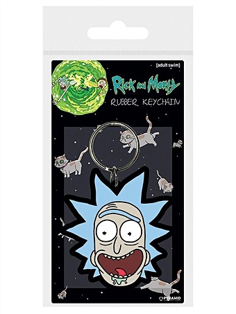 Брелок Rick And Morty Rick Crazy Smile (ПВХ) цена и фото