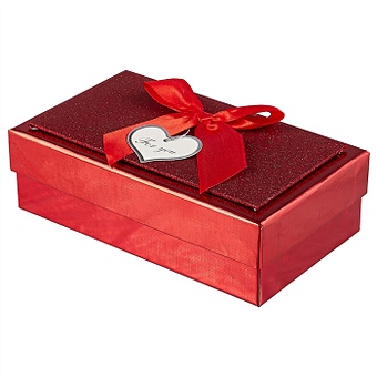Подарочная коробка «Металлик красный» маленькая